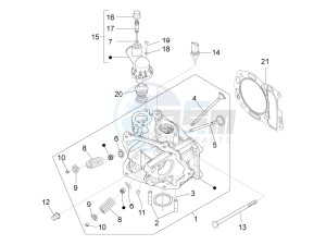 MP3 300 ie Touring drawing Cilinder head unit - Valve