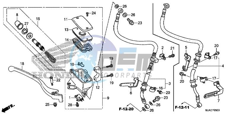 FRONT BRAKE MASTER CYLINDER (VT750C2B/ S/ C)