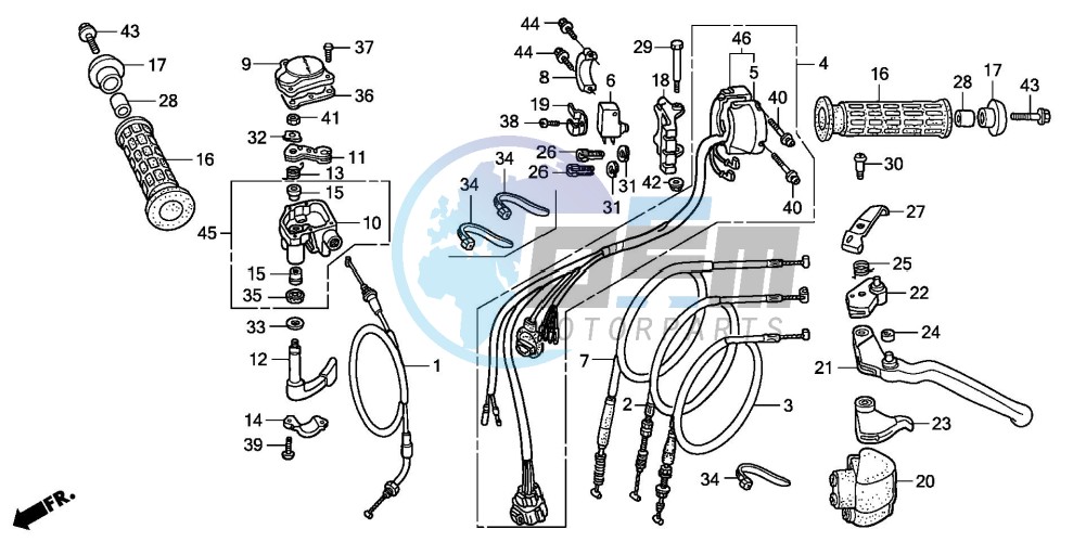 HANDLE LEVER/SWITCH/CABLE (TRX300EX'01-'06)