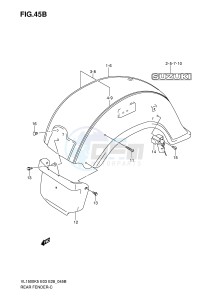 VL1500 (E3-E28) drawing REAR FENDER (MODEL K8)