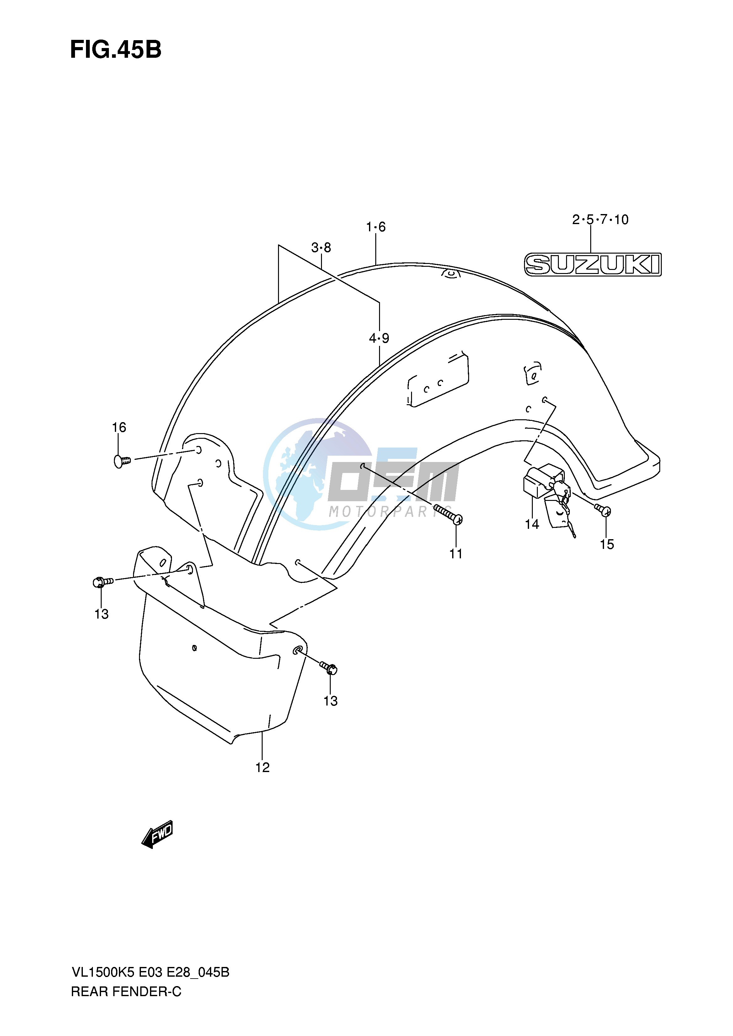 REAR FENDER (MODEL K8)