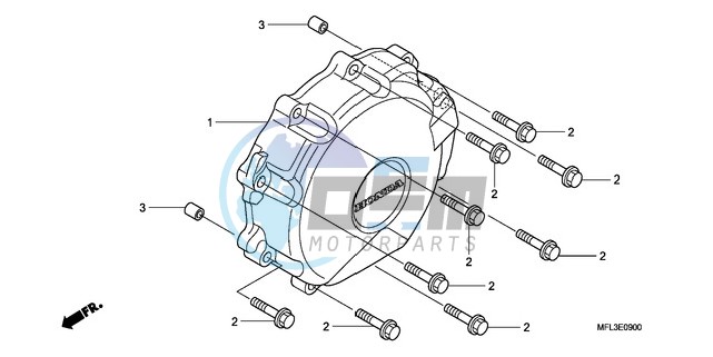 A.C. GENERATOR COVER (CBR 1000RR)