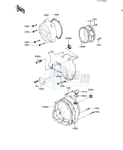 KZ 550 H [GPZ] (H1-H2) [GPZ] drawing ENGINE COVERS