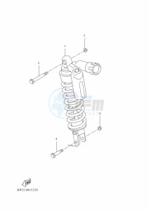 XTZ690 TENERE 700 (BEH1) drawing REAR SUSPENSION