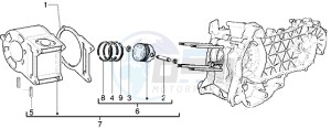 X9 125 drawing Cylinder-piston-wrist pin assy