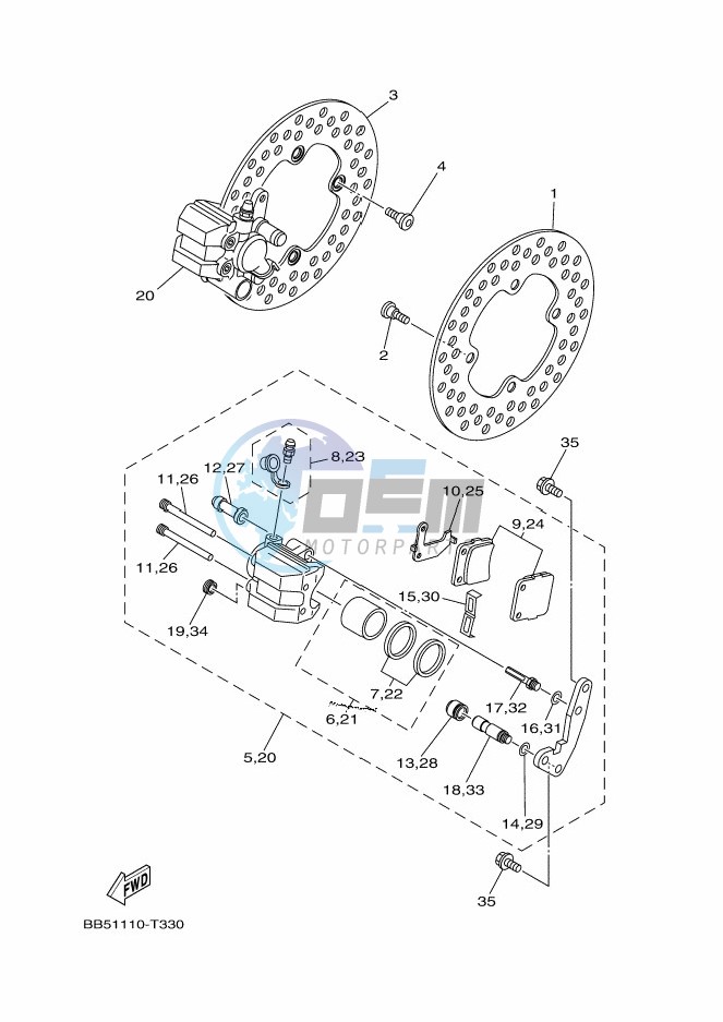 FRONT BRAKE CALIPER