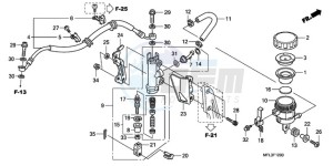 CBR1000RR9 Korea - (KO / MME SPC) drawing REAR BRAKE MASTER CYLINDER (CBR1000RR)