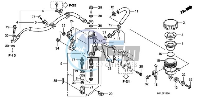 REAR BRAKE MASTER CYLINDER (CBR1000RR)