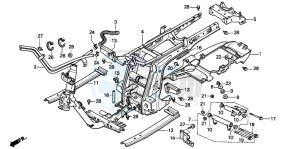 CH125 drawing FRAME BODY