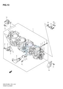 GSX-R1000 (E21) drawing THROTTLE BODY (GSX-R1000L1 E21)