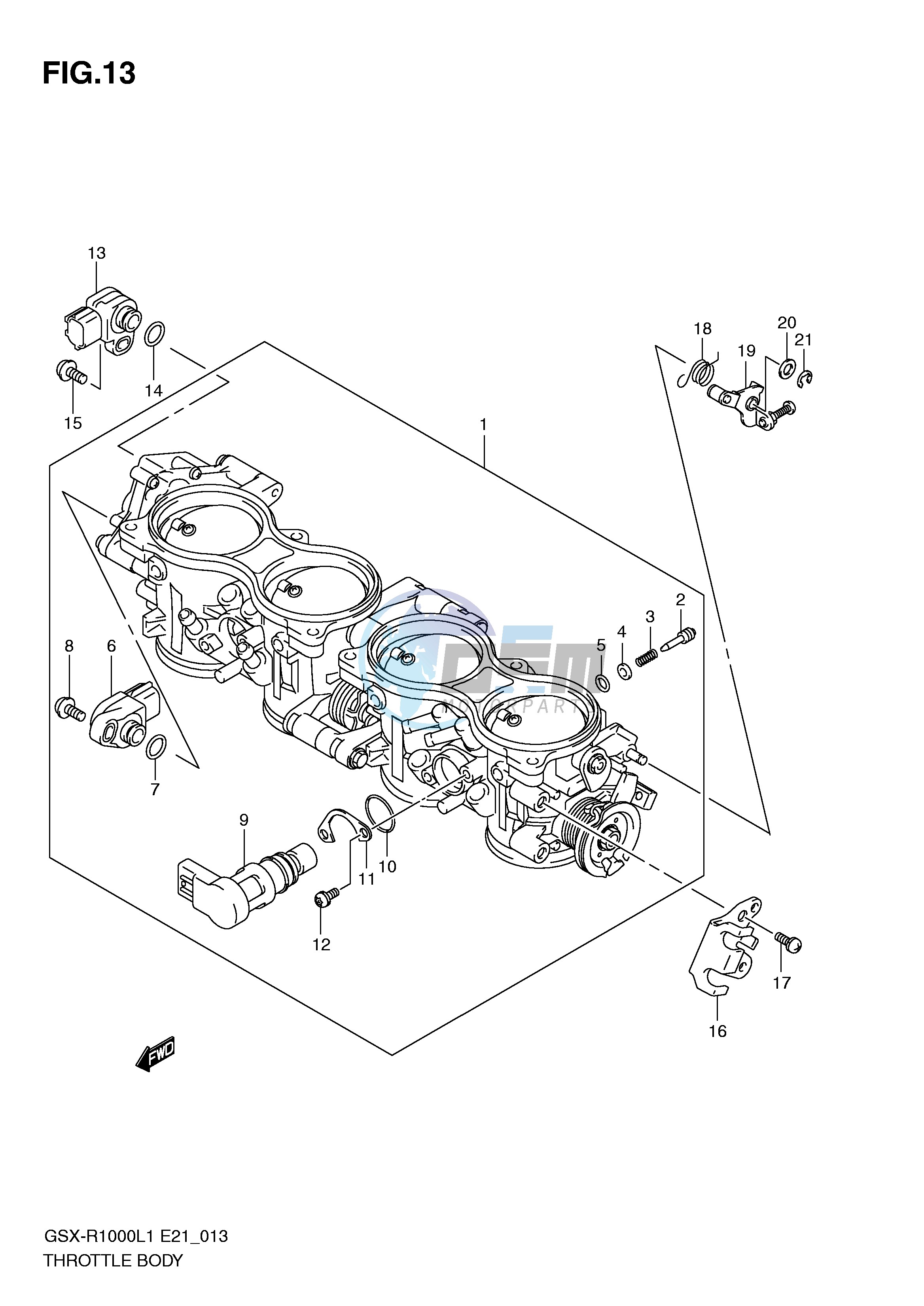 THROTTLE BODY (GSX-R1000L1 E21)