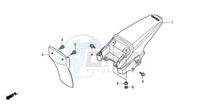 CRF100F drawing REAR FENDER