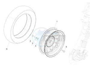 SPRINT 50 4T 3V 25 KMH E4 25 kmh (EMEA) drawing Front wheel