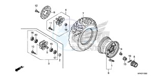 TRX420FED TRX420 Europe Direct - (ED) drawing FRONT WHEEL