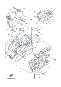 YFM350FWA GRIZZLY 350 4WD (1SG2) drawing CRANKCASE