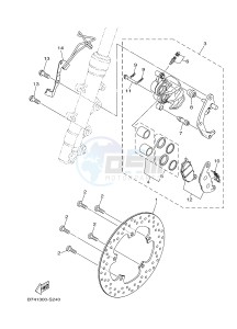 YP125RA X-MAX 125 ABS POLICE BELGIUM drawing FRONT BRAKE CALIPER