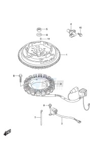 DF 25A drawing Magneto Electric Starter