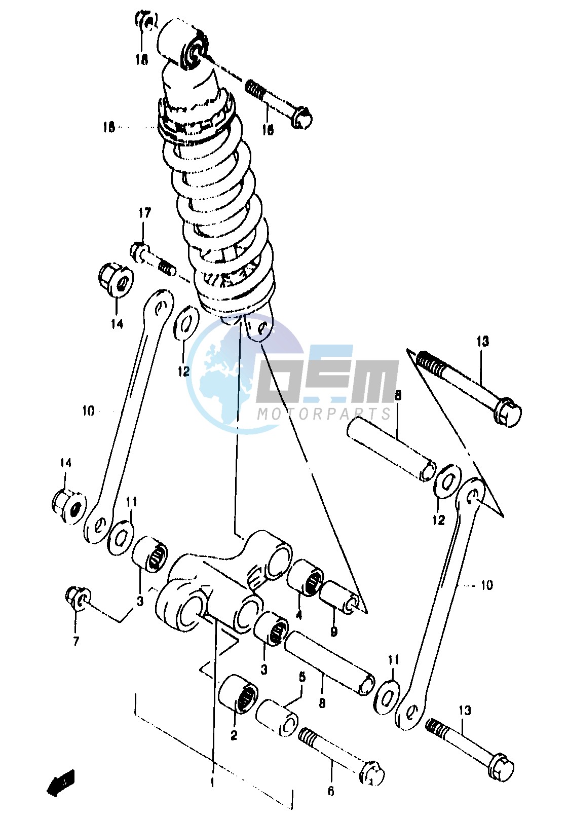 REAR CUSHION LEVER (GSF1200SAV SAW SAX SAY)