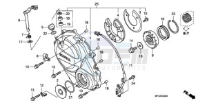 CB600F3A France - (F / CMF ST 25K) drawing RIGHT CRANKCASE COVER