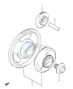 GSX-R750 (E28) drawing STARTER CLUTCH