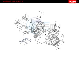 SMX-125-4T-BLUE drawing CRANKCASE  Yamaha 125 EURO-3