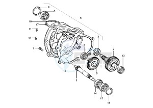 X9 125 drawing Gear group