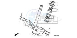 CRF250RD CRF250R Europe Direct - (ED) drawing STEERING STEM