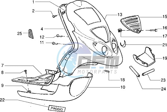 Front shield-Footboard-Spoiler