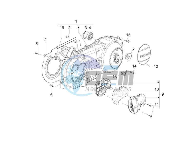 Crankcase cover - Crankcase cooling