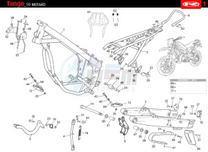 TANGO-50-MOTARD-WHITE drawing CHASSIS