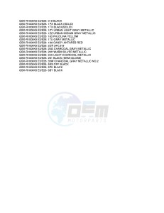 GSX-R1000 (E3-E28) drawing * COLOR CHART *