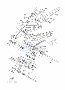 MT-07 ABS MTN690-A (B4C9) drawing REAR ARM