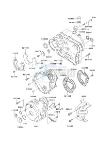 KL 650 A [KLR 650] (A6F-A7F) A6F drawing ENGINE COVER-- S- -