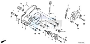 CRF250XB CRF250X ED drawing L. CRANKCASE COVER