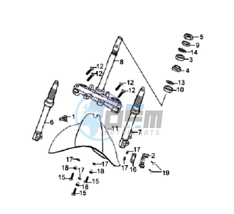 FRONT FORK/ FRONT FENDER / STEERING HEAD BEARING