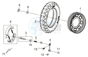 TONIK 125 drawing REAR WHEEL - REAR FORK