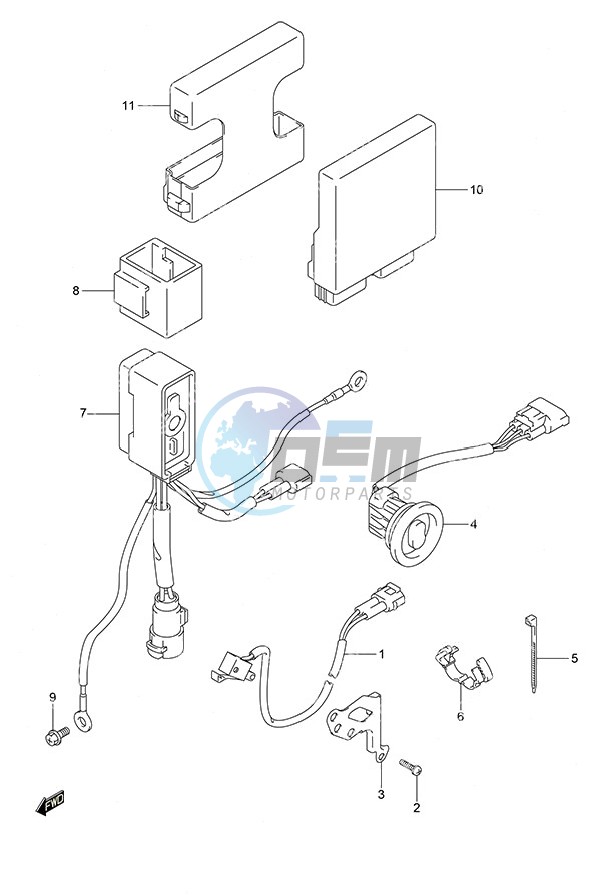 PTT Switch/Engine Control Unit