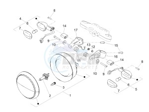 V7 III Racer 750 e4 (NAFTA) drawing Front lights