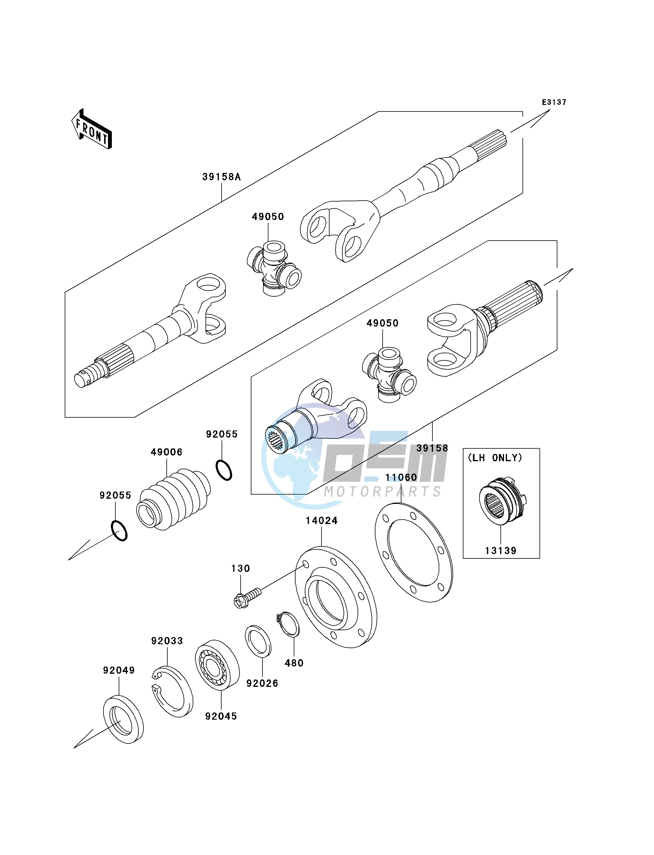 DRIVE SHAFT-REAR