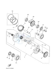 YFM700FWAD YFM70GPHH GRIZZLY 700 EPS (B1A3) drawing CRANKSHAFT & PISTON