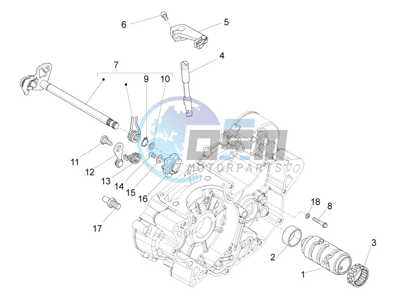 Gear box / Selector / Shift cam