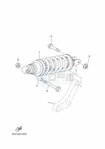 XSR700 MTM690 (BEE1) drawing REAR SUSPENSION