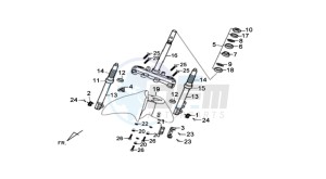 SYMPHONY ST 125 drawing FRONT FORK/ FRONT FENDER / STEERING HEAD BEARING