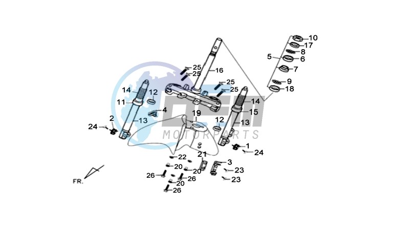 FRONT FORK/ FRONT FENDER / STEERING HEAD BEARING