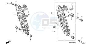 CB1300S9 Australia - (U / BCT MME TWO) drawing REAR CUSHION