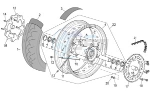 SXV 450-550 2009-2011 drawing Rear Wheel