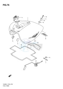 VL800 (E2) VOLUSIA drawing FUEL TANK (VL800CL1 E24)