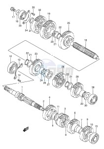 VL1500 (E2) drawing TRANSMISSION (MODEL K5)