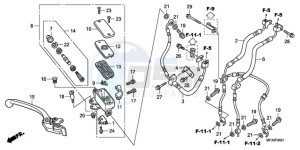 CBF1000A9 EK drawing FR. BRAKE MASTER CYLINDER (CBF1000A/T/S)