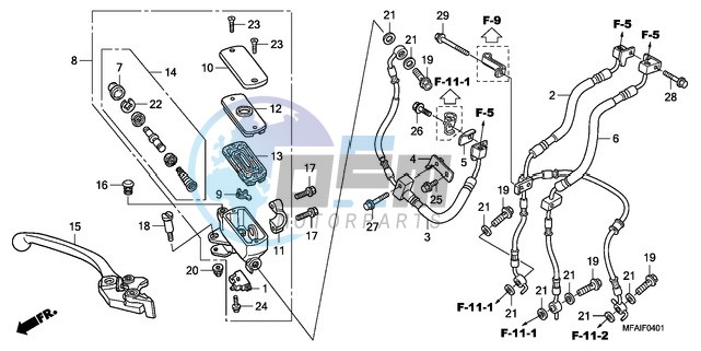 FR. BRAKE MASTER CYLINDER (CBF1000A/T/S)